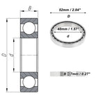 Deep Groove Ball Bearing 40x52x7mm for Scooter Skateboard (P5)