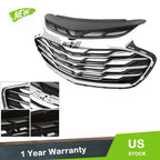 Front Bumper Upper Grille for Chevrolet Cruze (2019) Black/Chrome Trim