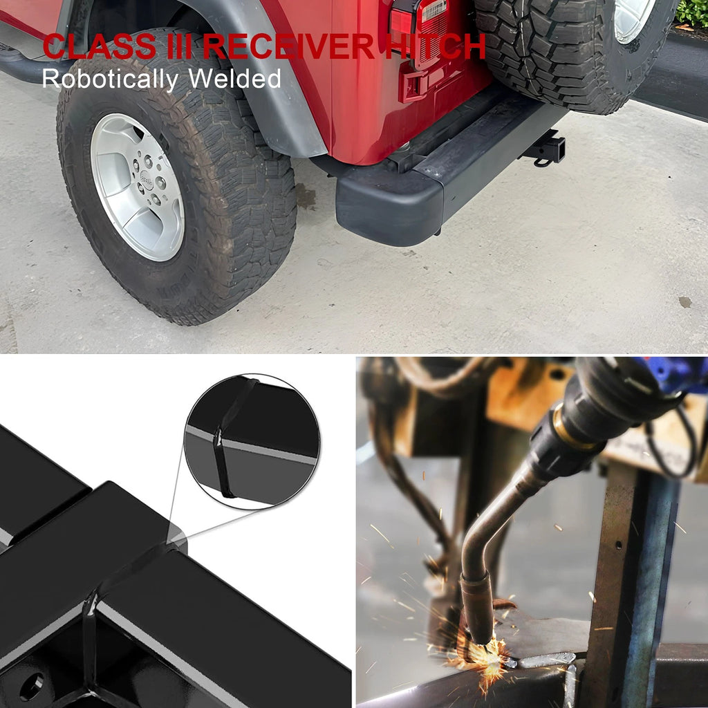 2 Inch Trailer Towing Hitch for Jeep Wrangler (1987-1995)