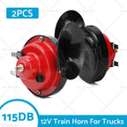 1 Pair 12V 300DB Super Train Horn for Trucks SUVs Cars Boats Motorcycles