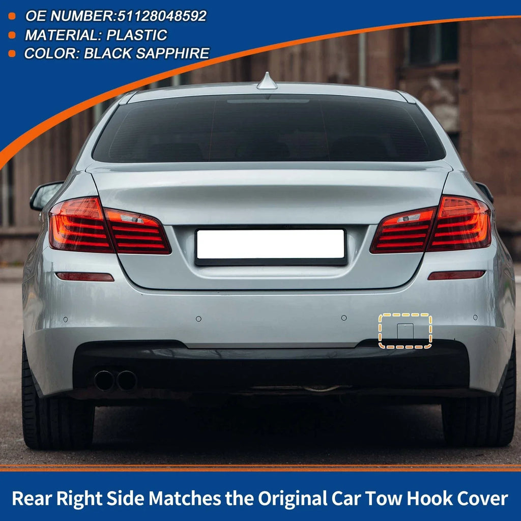 Tow Hook Cover for BMW 5 Series Black Sapphire