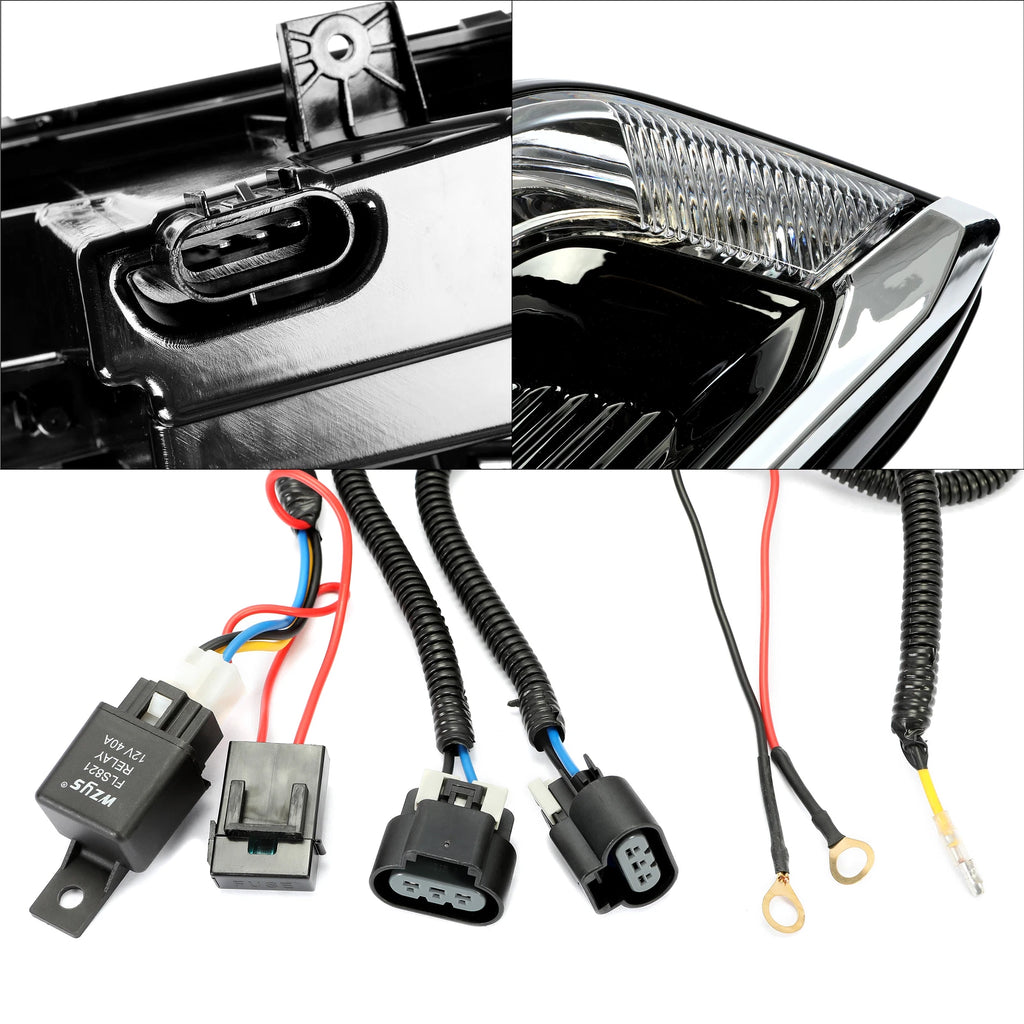 Set of 2 Clear LED DRL Fog Lights for Chevy Impala (2014-2020)