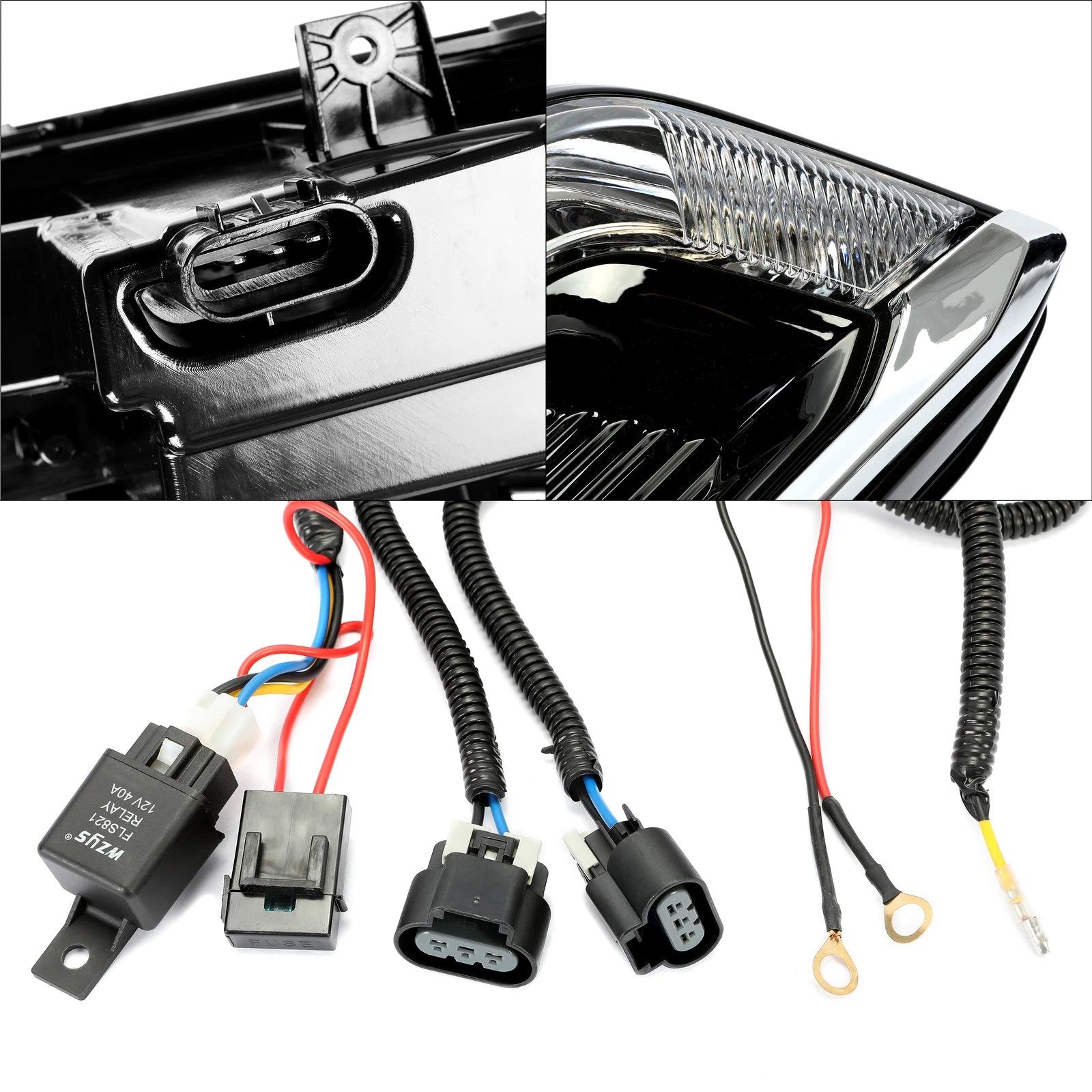 Set of 2 Clear LED DRL Fog Lights for Chevy Impala (2014-2020)
