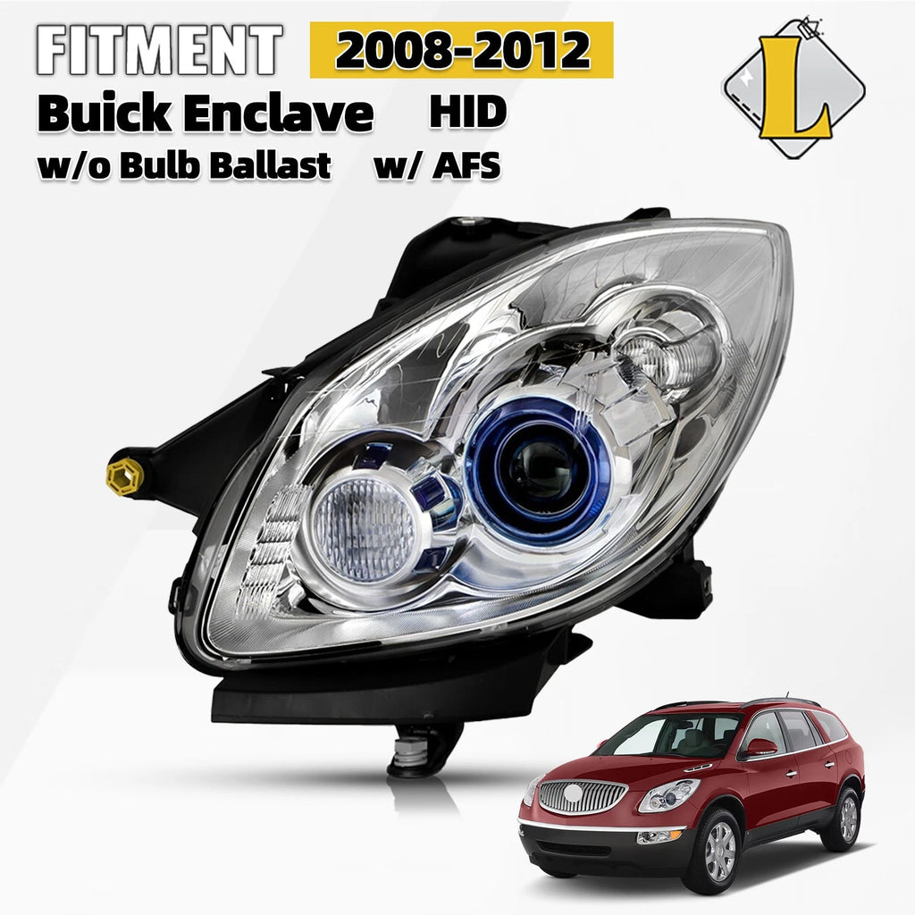 HID Headlight for Buick Enclave (2008–2012) Left Driver Side 8 Pins