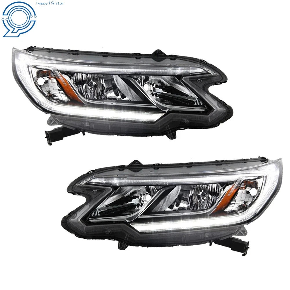 Set of 2 Halogen Projector Headlight Assemblies for Honda CR-V (2015–2016)