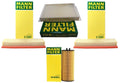 Set of 2 Mann Oil Paper Cabin Air Filters for Benz W166 X166 (2012–2019)