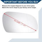 Right Side Mirror Glass Replacement for Volkswagen Fox (2003–2010)