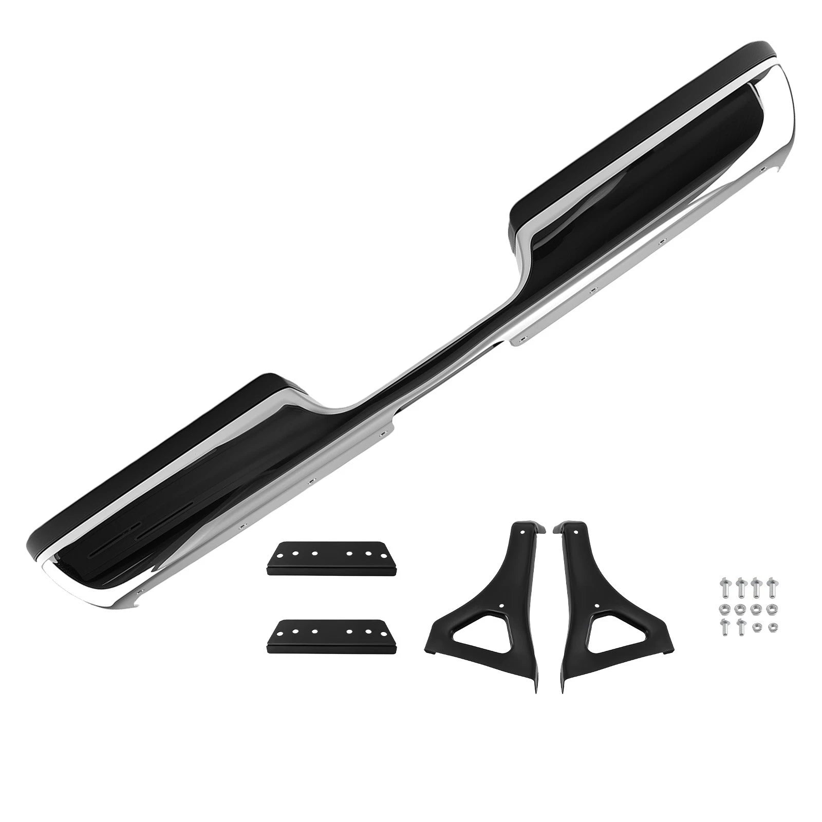 Chrome Steel Rear Bumper Assembly for Dodge Ram 1500 2500 3500 (1994–2002)
