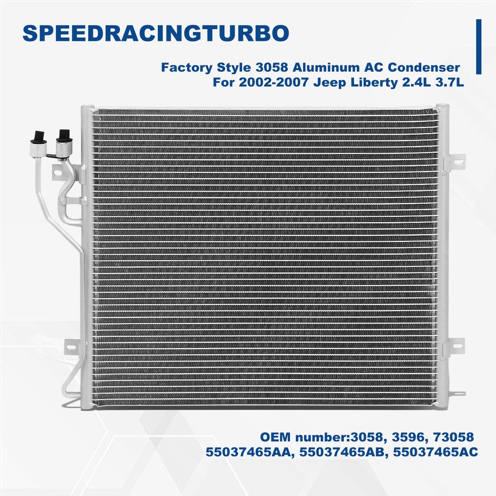 AC Condenser for Jeep Liberty (2002–2007) 3058 Aluminum