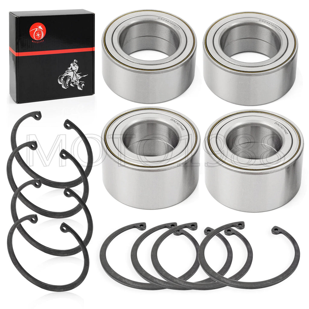 Front & Rear Wheel Bearings & Ring Clip for Polaris RZR 800 (2010–2014)