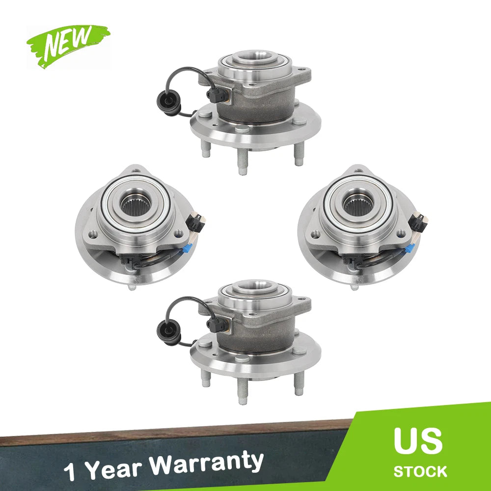 Set of 4 Wheel Bearing Hubs for Chevy Equinox Captiva Sport (2010–2017)