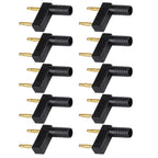 Set of 10 U52 2mm Banana Probe Connectors Gold Plated ABS Black