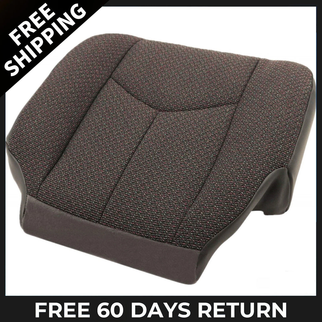 Driver Bottom Cloth Seat Cover for GMC Sierra 1500 2500 (2003–2007) Dark Grey