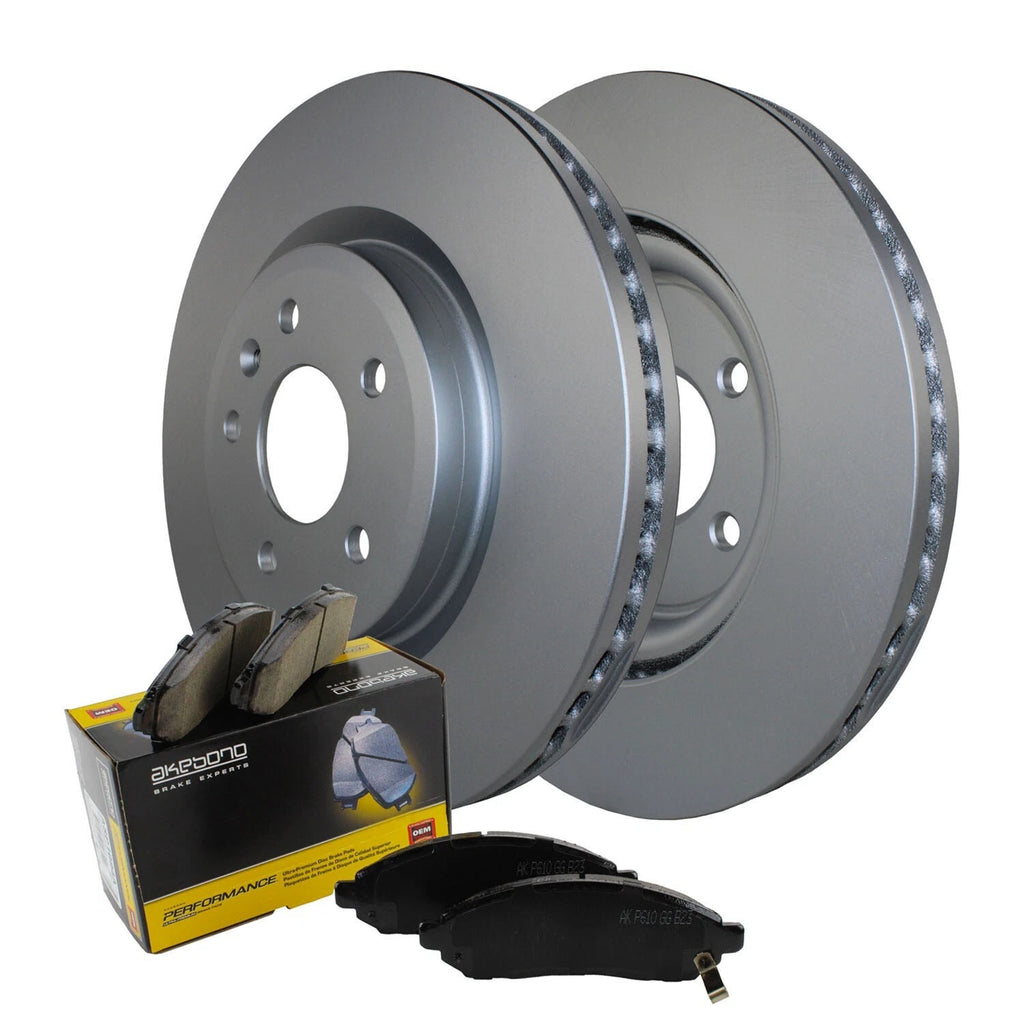 Front Brake Kit 325mm Disc Rotors Akebono Ceramic Pads for Ford Explorer Taurus (1991–2021)