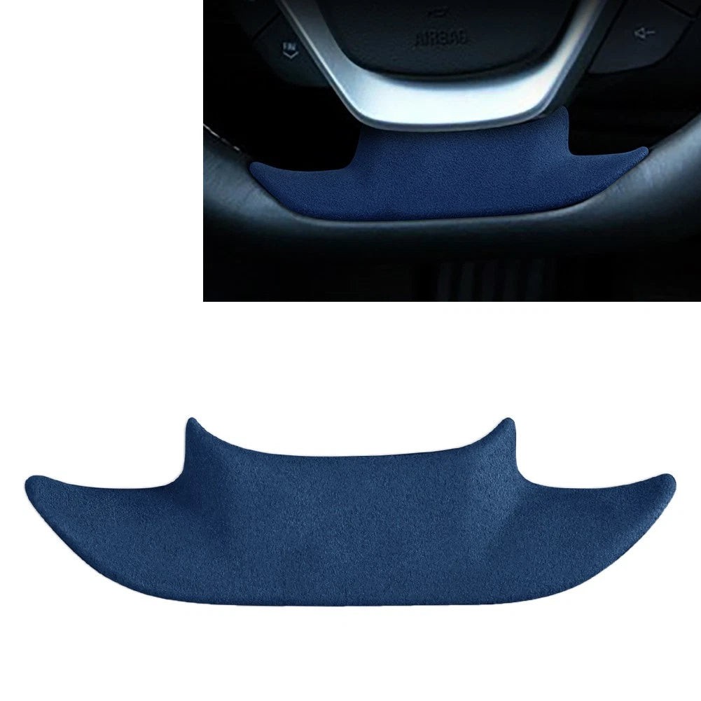 Suede Steering Wheel Lower Cover Trim for Chevrolet Corvette C7 (2014–2019) Blue