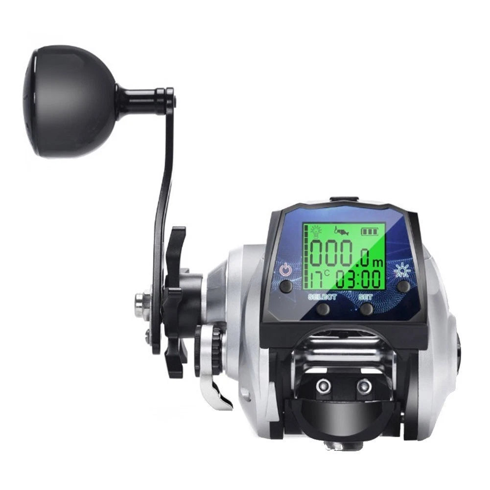 Digital Display Baitcasting Reel for Fishing (Temperature, Time, Line Length)