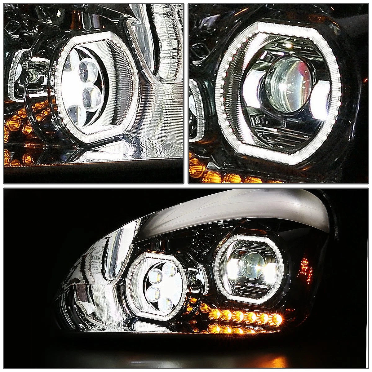 Dual LED Projector Headlight Lamps for Freightliner Cascadia (2008–2017)