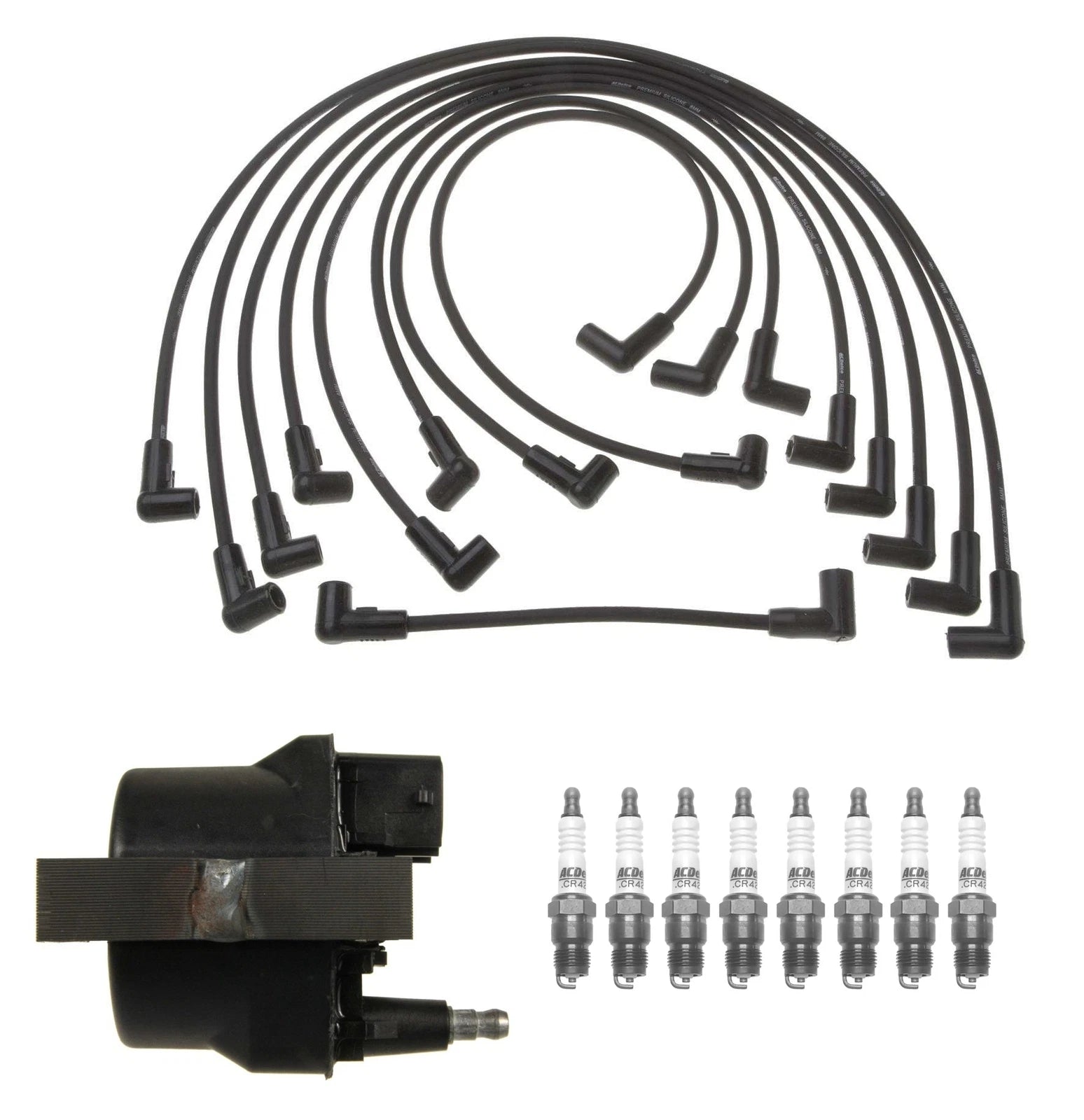 Ignition Wires Coil 8 Spark Plugs Kit ACDelco for Chevy Blazer (1992–1993)