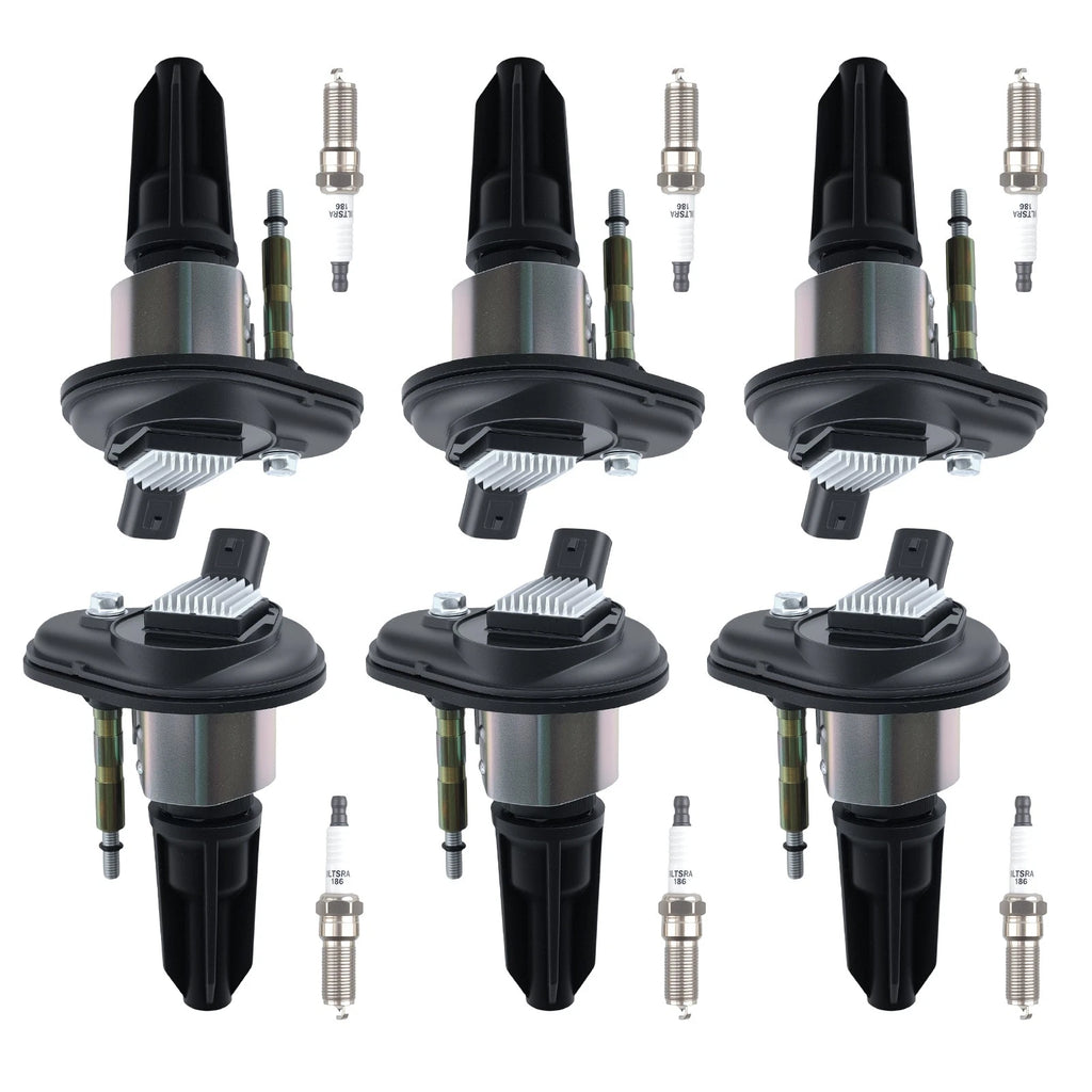 6X Ignition Coil Spark Plug Set for Chevy GMC Isuzu (2002–2008) 2.8L 3.5L 4.2L