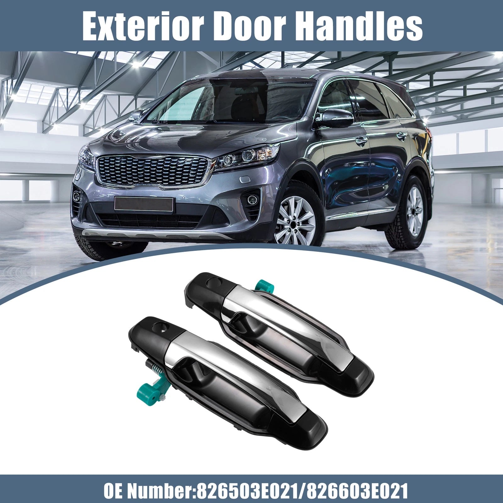 Set of 2 Outside Door Handles for Kia Sorento (2003–2006)