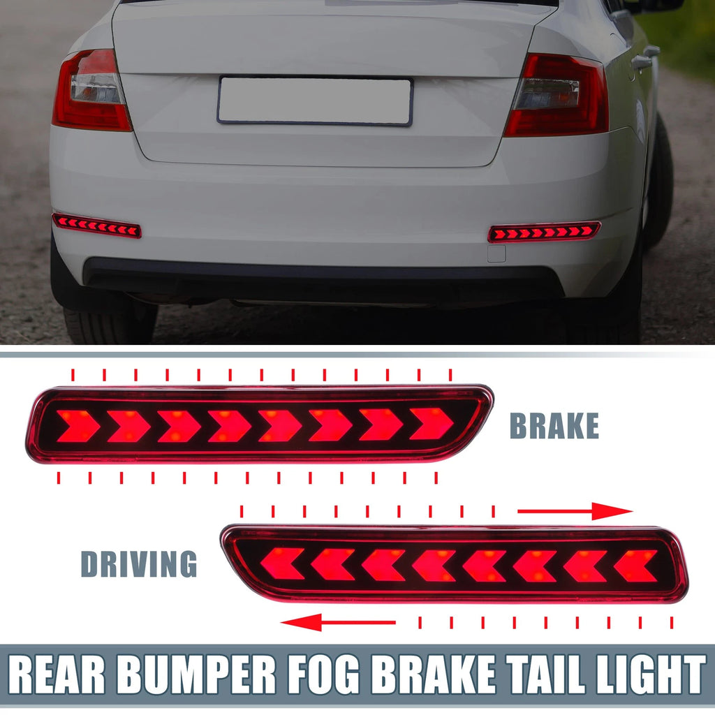 LED Rear Bumper Fog Brake Tail Light for Suzuki SX4 (2007–2014) 1 Pair