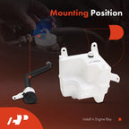 Windshield Washer Reservoir with Pump and Cap for Toyota Highlander (2006–2007)