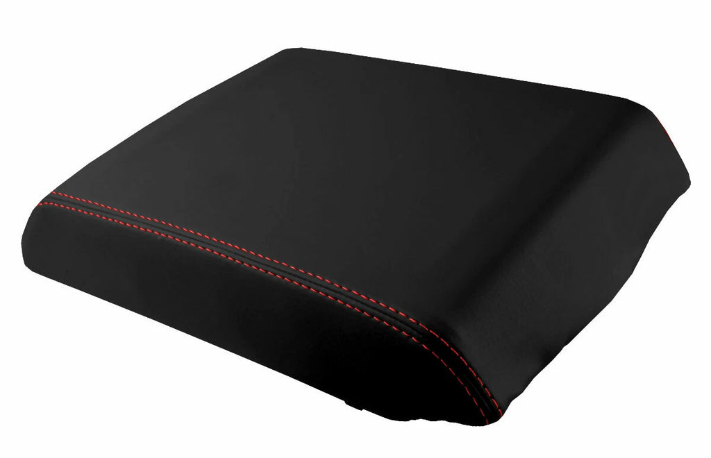 Console Lid Pull Over Cover Leather for Hummer H2 (2005–2007) Red Stitch