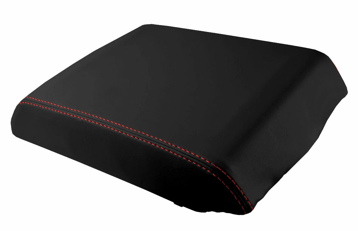 Console Lid Pull Over Cover Leather for Hummer H2 (2005–2007) Red Stitch