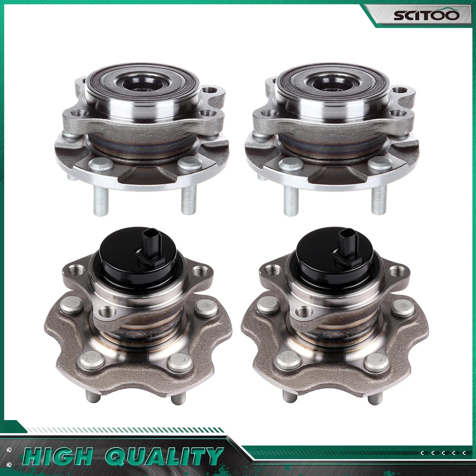 Set of 4 Wheel Bearings for Toyota Rav4 (2006–2012) - Front & Rear