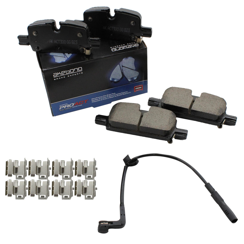 Set of 4 Akebono ProACT Rear Ceramic Brake Pads for Cadillac Chevrolet GMC