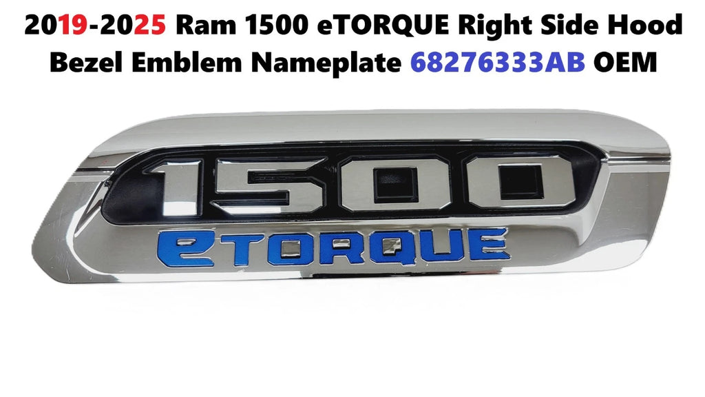 Right Side Hood Bezel Emblem Nameplate for Ram 1500 (2019–2025) 68276333AB