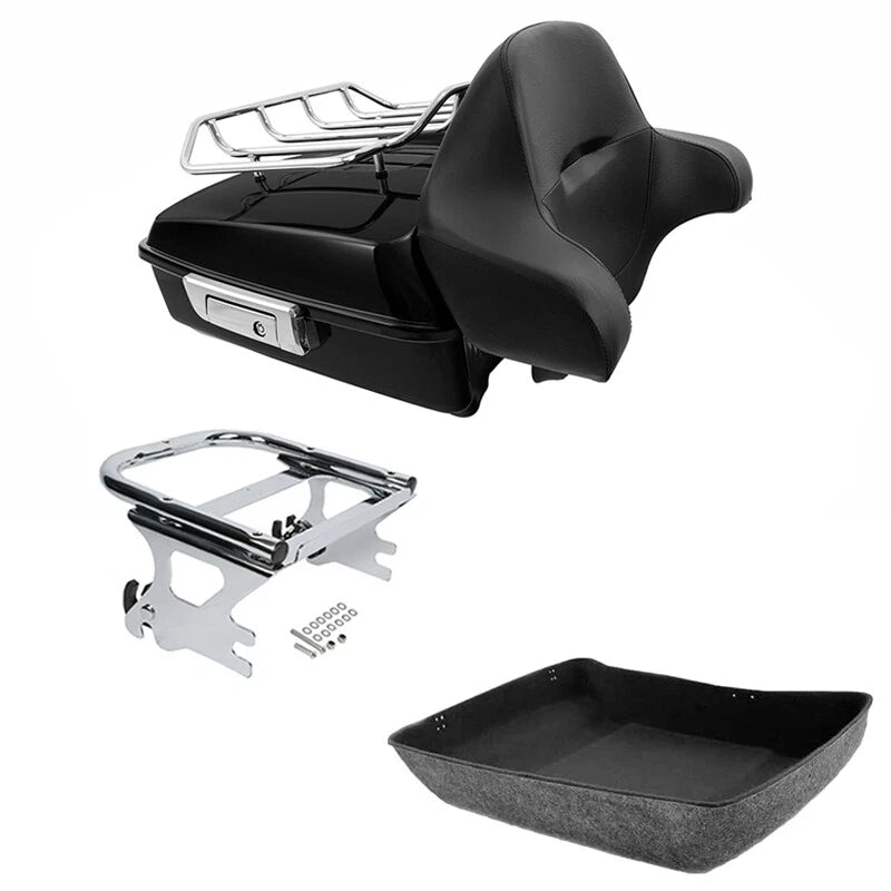 Chopped Trunk Pad Rack Mount for Harley Touring Road King (1997–2008)