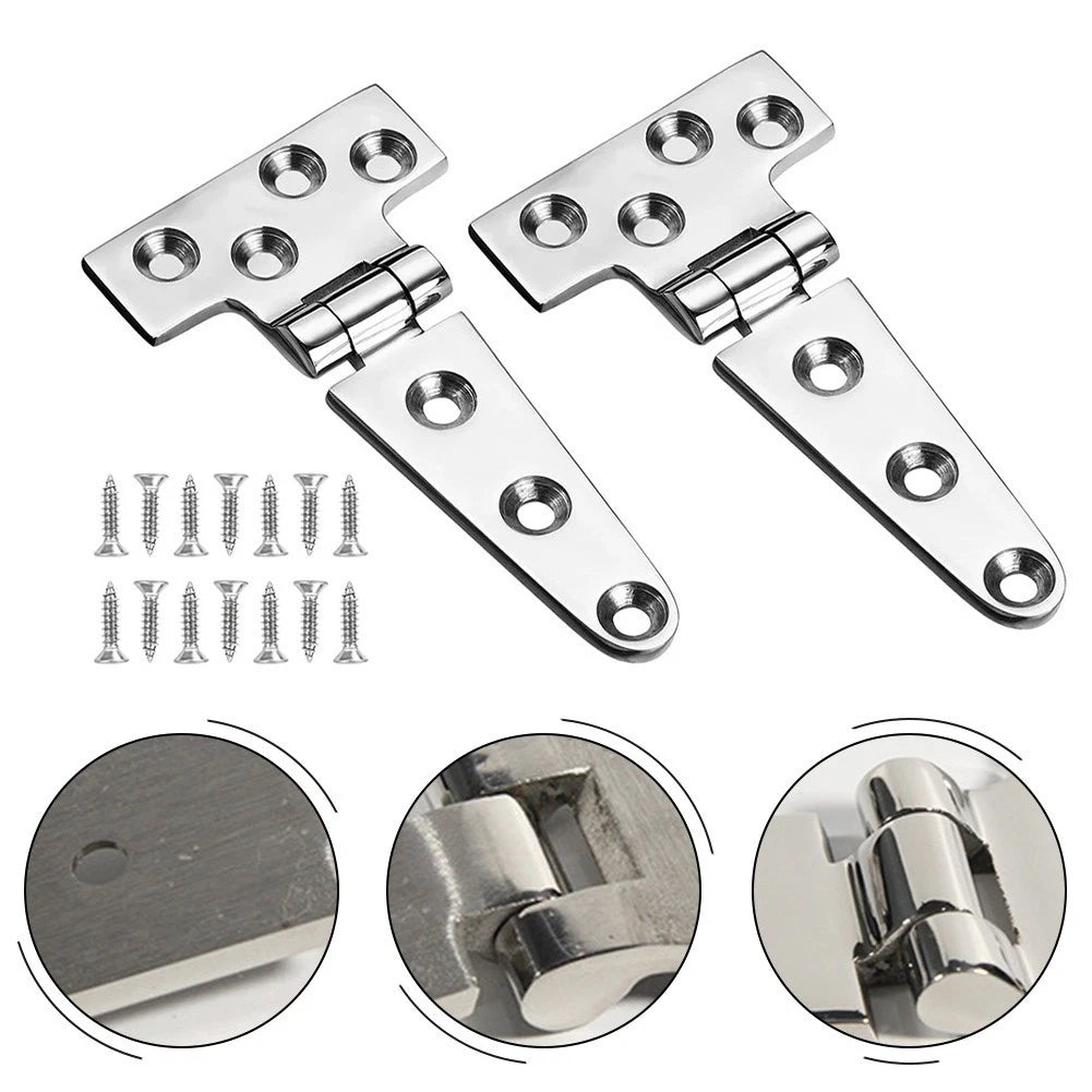 2X T Hinges for Boats 316 Stainless Steel Heavy Duty Marine Hardware