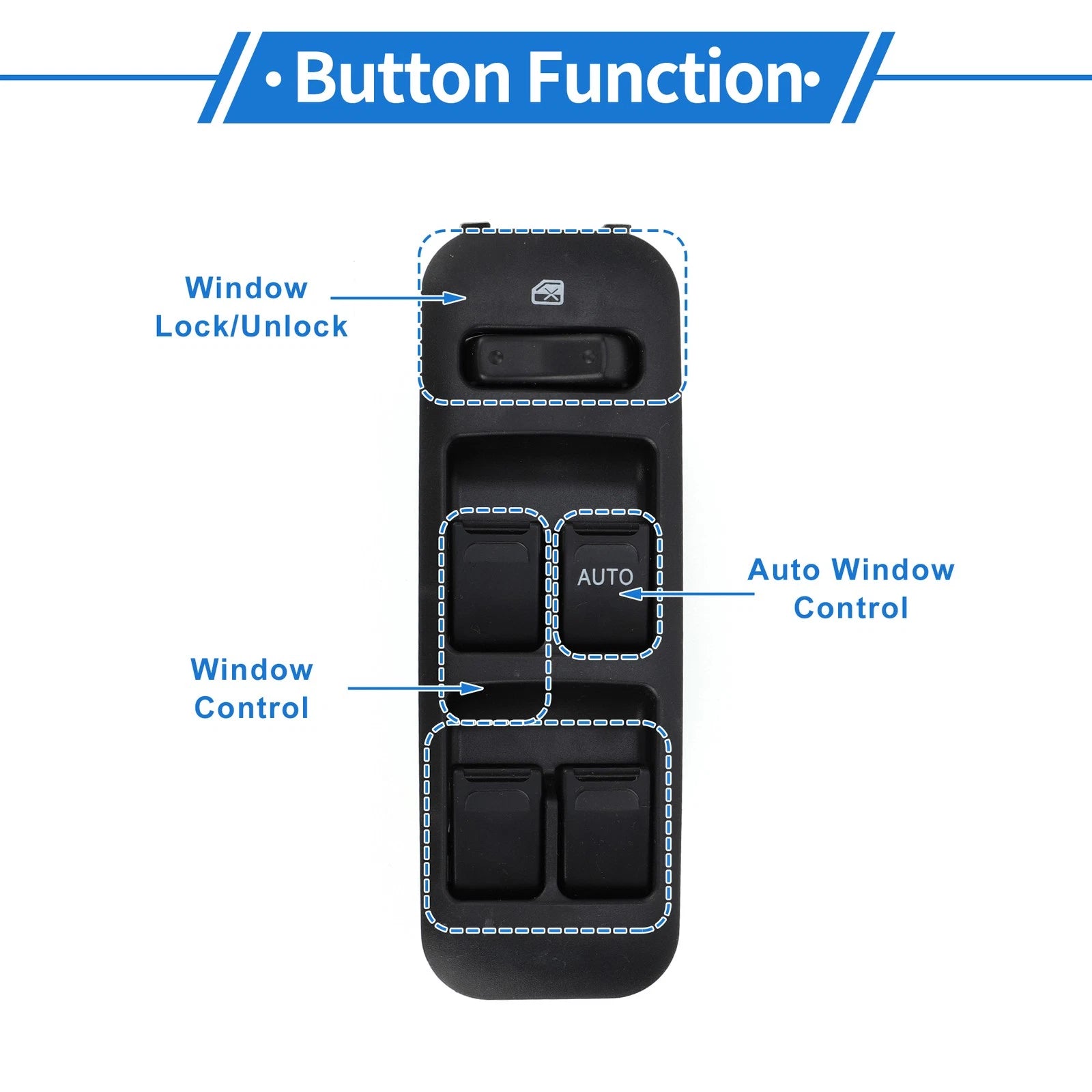 Front Right Power Window Switch for Suzuki Every Lapin Alto (2004–2018)