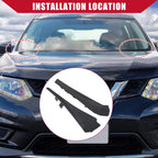 Front Windshield Wiper Side Cowl Extension Trim for Nissan Rogue (2014–2020)