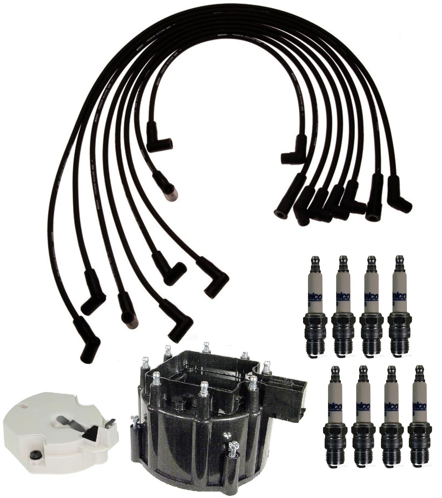 ACDelco Ignition Kit for K10 Suburban V8 (1973–1991) - Rotor, Cap, Wires, Plugs