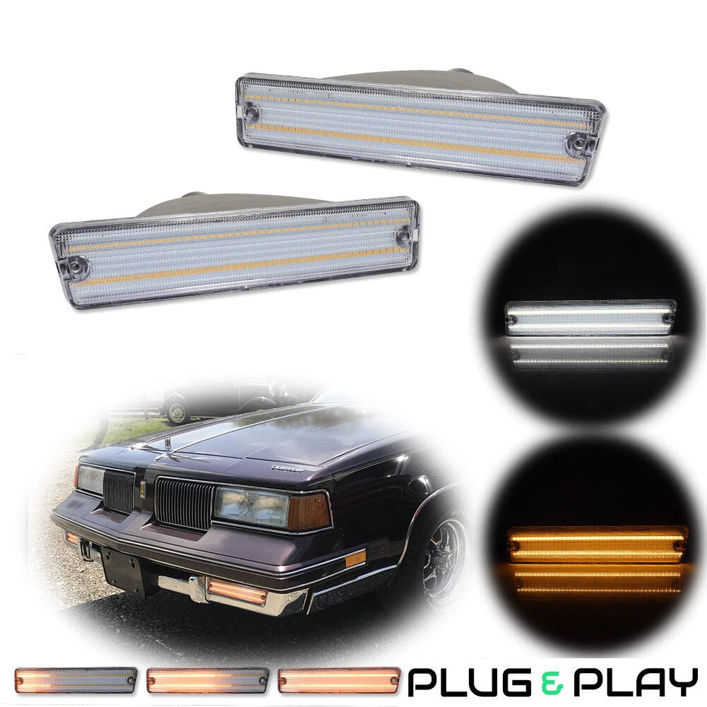 Switchback LED Clear DRL Signal Lights for Oldsmobile Cutlass Supreme (1981–1988)