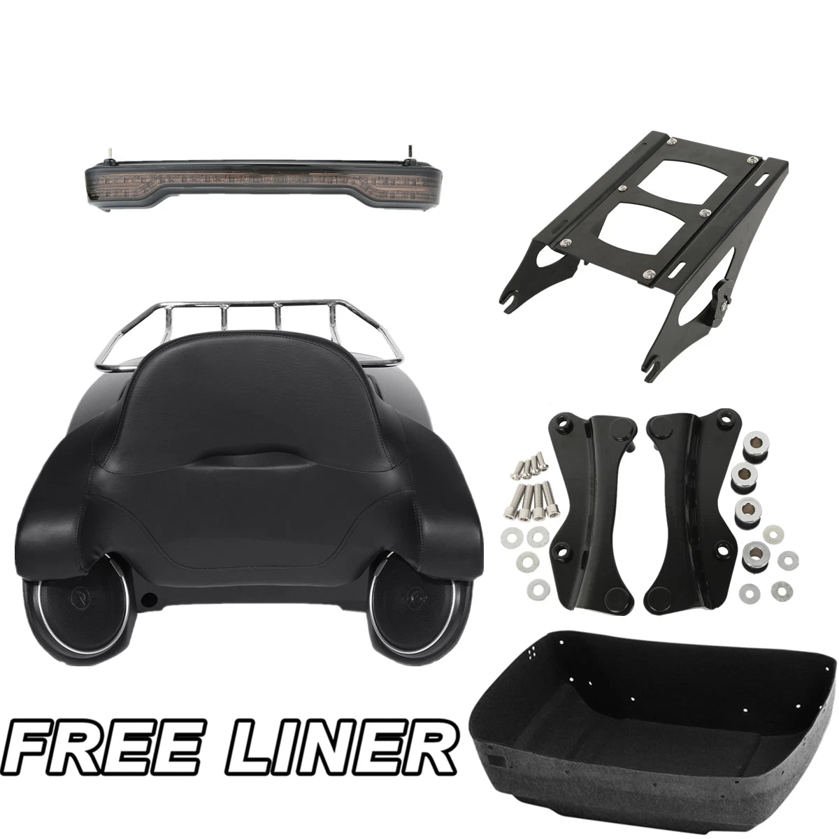Trunk Backrest Light Mount Rack Speakers for Touring (2014–Present)