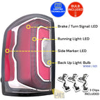 Full LED Taillight for GMC Sierra 1500 (2016–2018) Driver Side Black Housing
