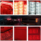Tron Style 3D LED Tail Light Brake Lamp for Ford F-150 (2015–2017) Smoked/Red
