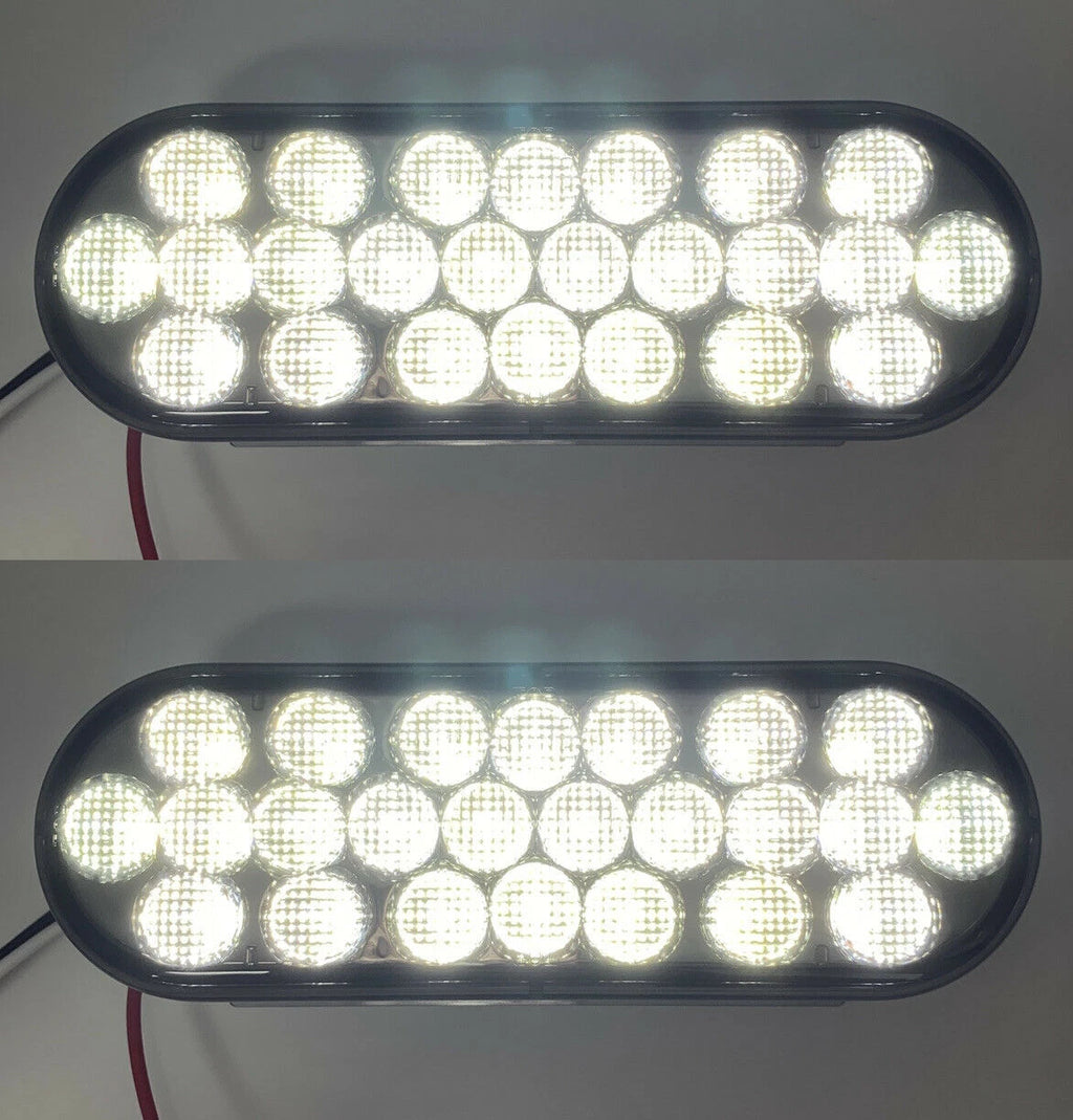 LED Reverse Backup Lights Smoked Lens 6 Inch Pair for Pickup Truck (2000–2026)