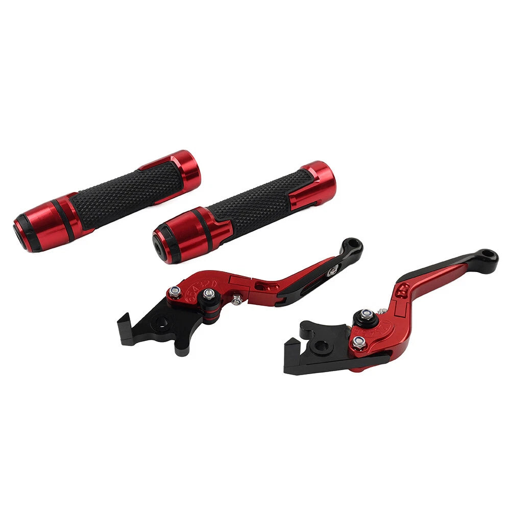Set of 2 Red Extendable Brake Clutch Levers for BMW F650GS (2002–2007)