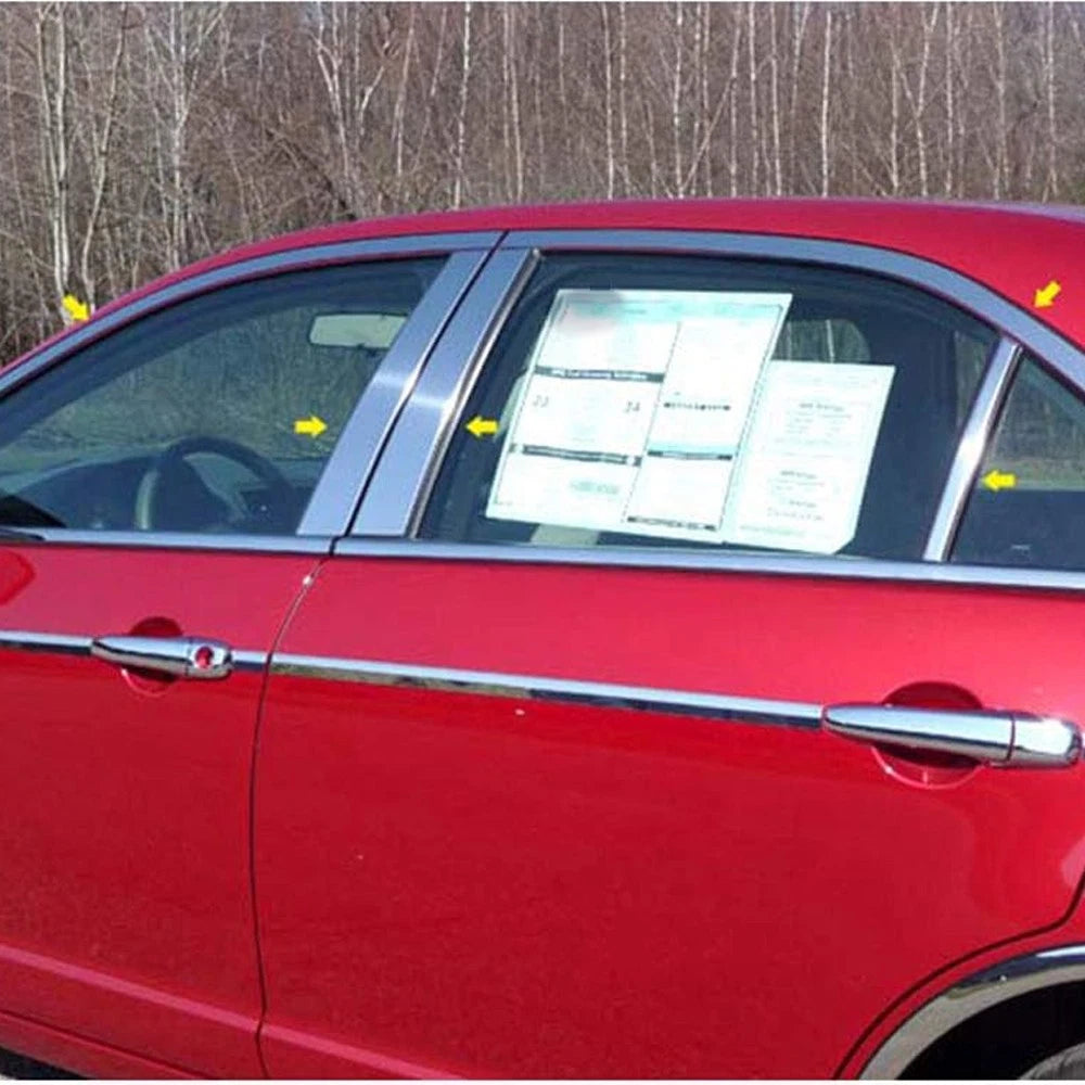 10pc Luxury FX Stainless Steel Window Trim Package for Mercury Milan (2006–2011)