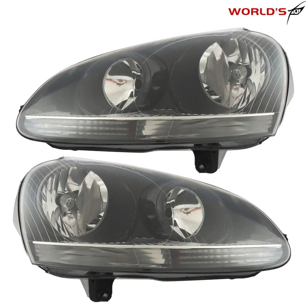 Set of 2 Halogen Headlights for Volkswagen Jetta (2006–2009)