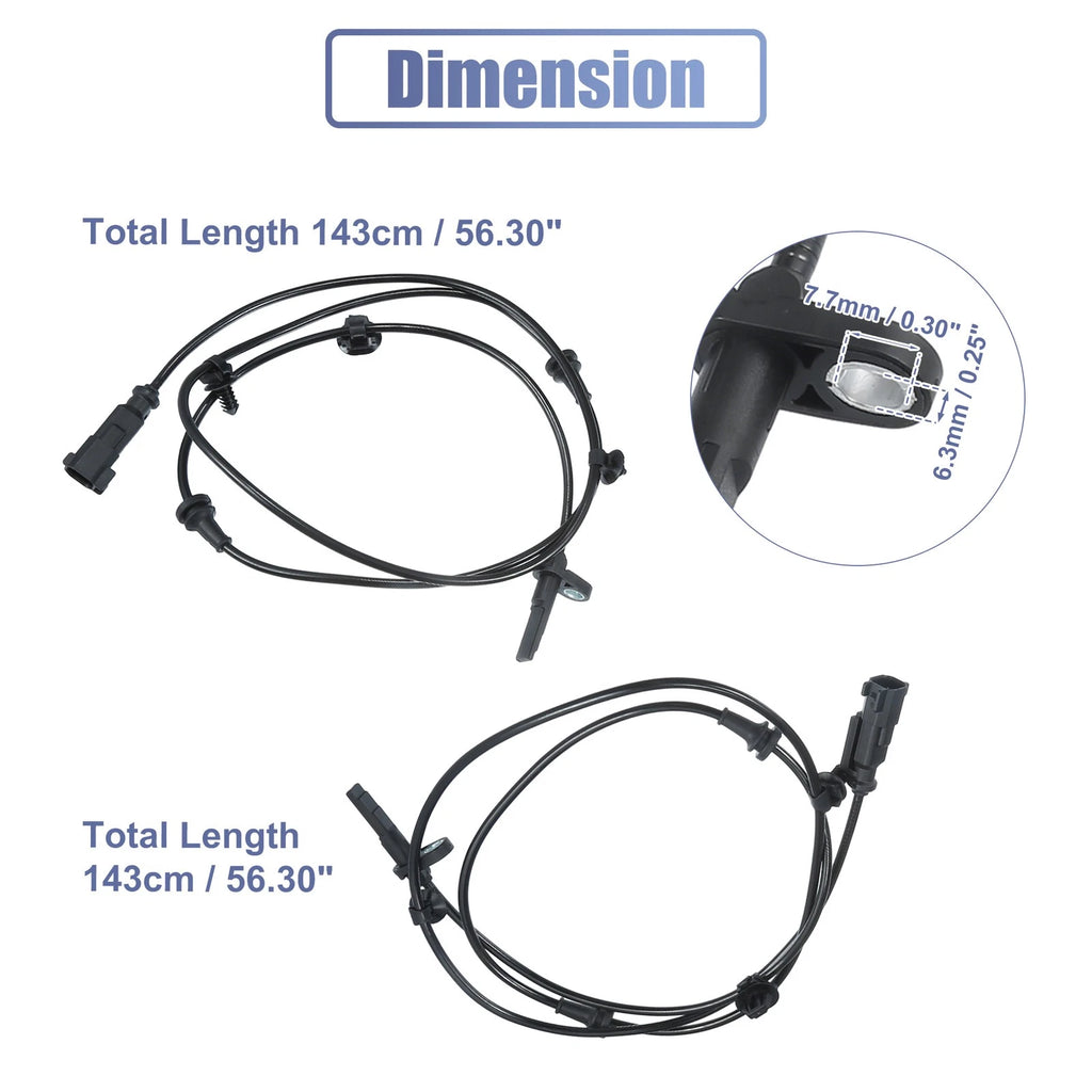 2X Front ABS Sensor No.DA8Z2C204A/DA8Z2C204B for Ford Explorer 