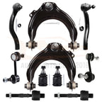 Set of 10 Front Upper Control Arms Tie Rods for Acura TSX (2004–2008)