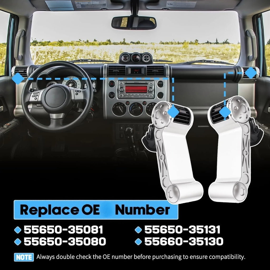 Pair Air Vent Register Panels A/C for Toyota FJ Cruiser (2007–2014) 55660-35131
