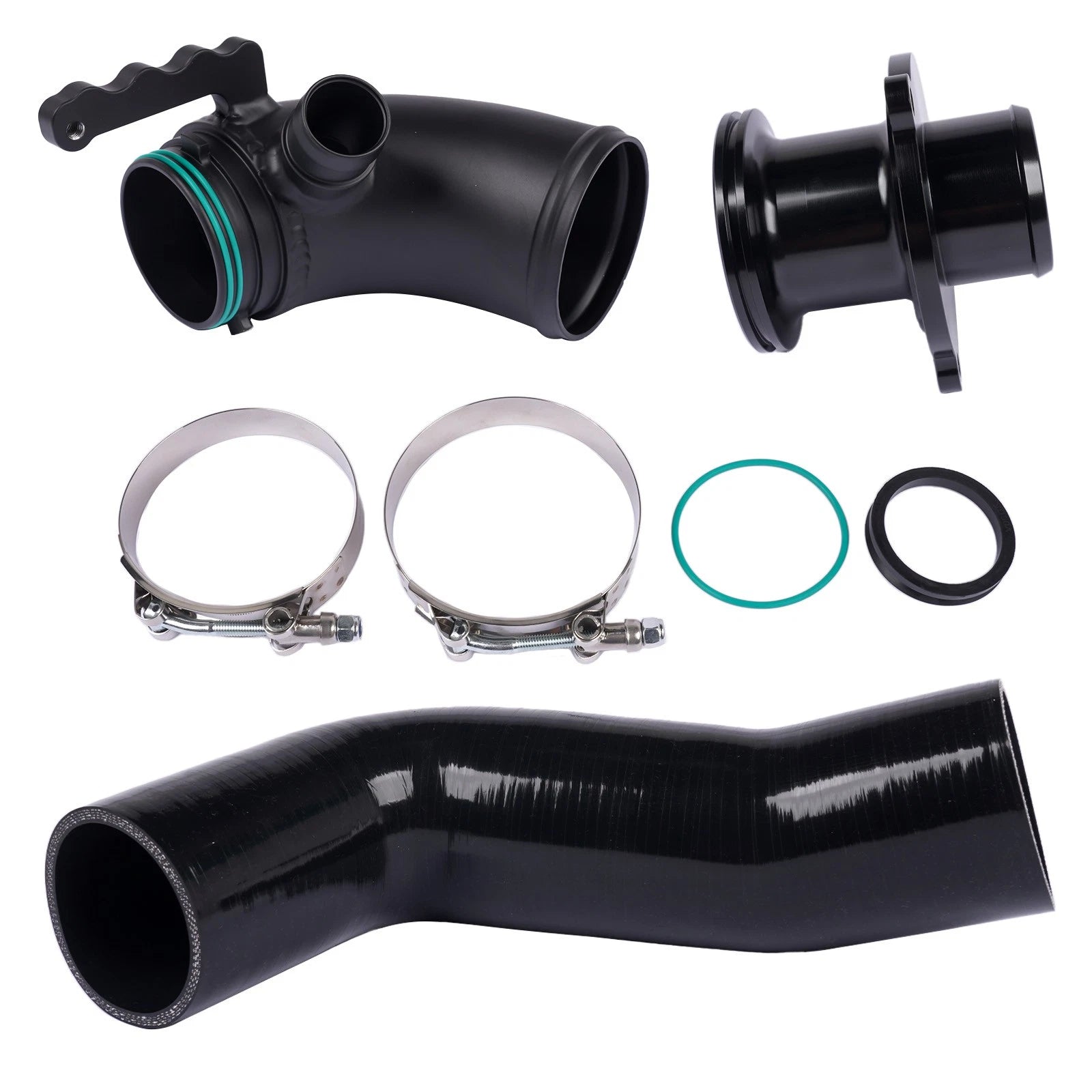 Turbo Inlet Elbow + Air Intake Muffler Delete + Silicone Hose for VW Golf MK7 (2015–2021)