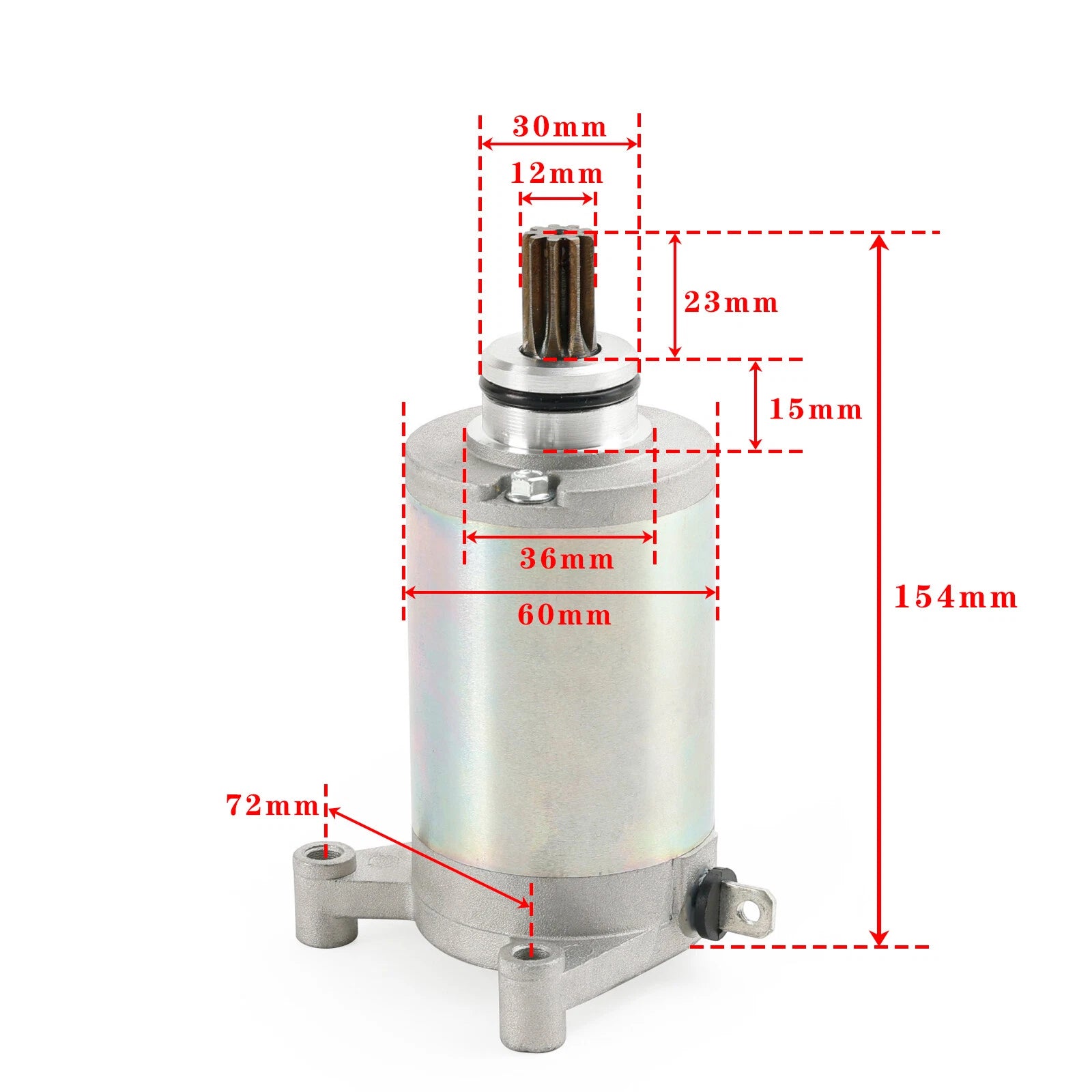 Starter Motor for Suzuki VL125 VL250 Intruder (2000–2012)