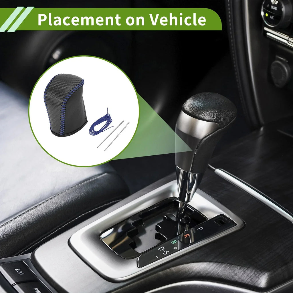 Car Gear Shift Knob Cover for Lexus NX300 2014-2021 Black Carbon Fiber